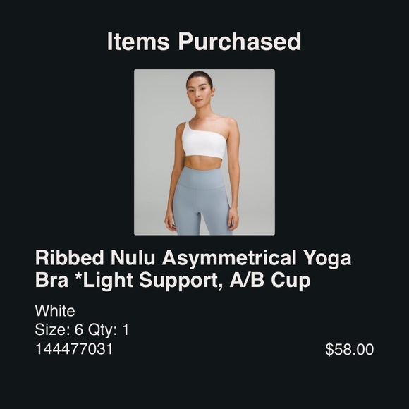 NWT Lululemon Ribbed Nulu Asymmetrical Yoga Bra - Picture 8 of 8